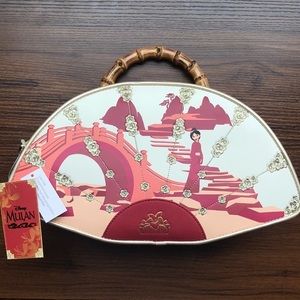 NWT Loungefly Disney Mulan Fan Handbag Purse